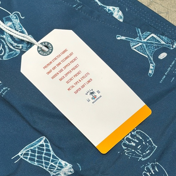 Brand new! Balls Beachwear by Barstool Sports mens volley swimsuit. Size medium - Picture 3 of 10